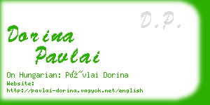 dorina pavlai business card